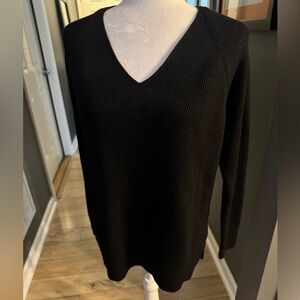 Athleta Classic Black V-Neck Sweater